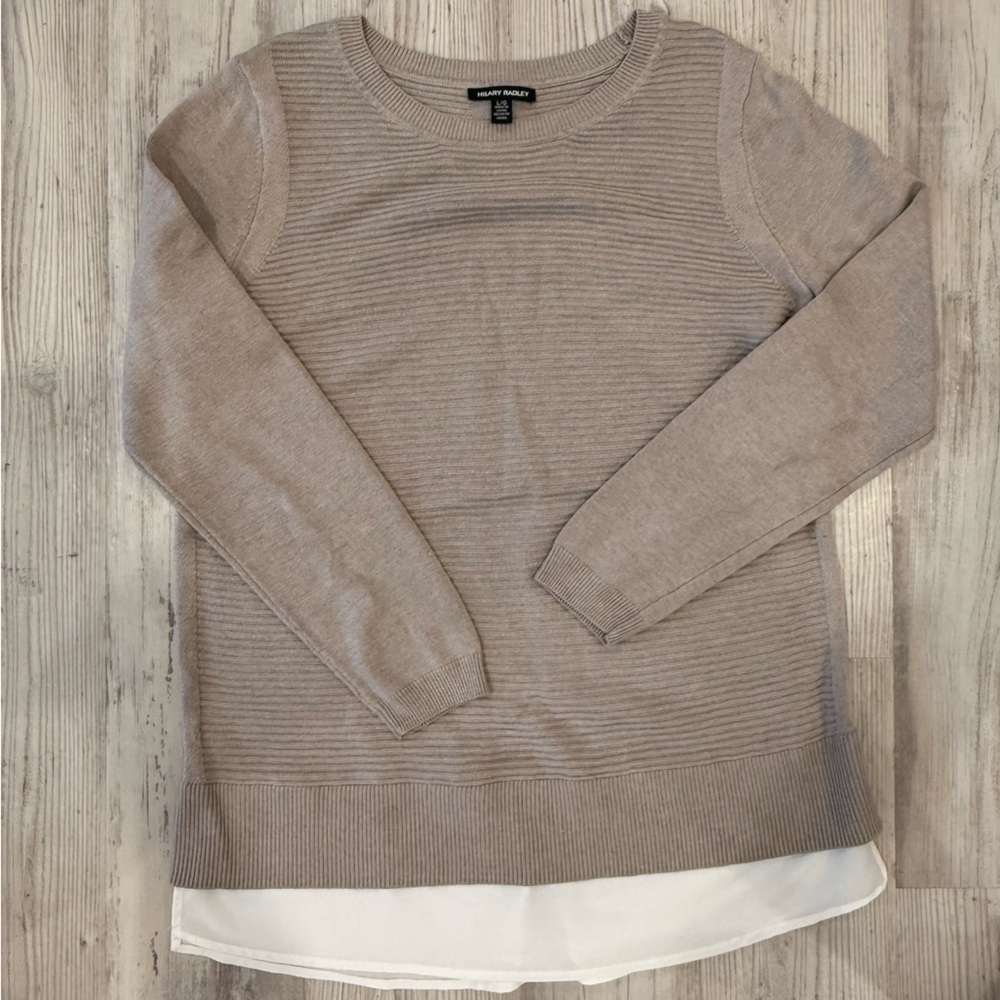 Hilary Radley Beige Knit Top
